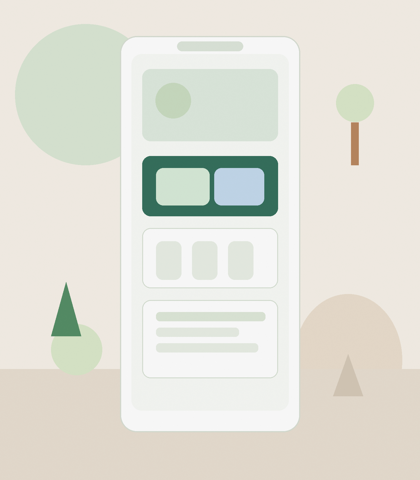 Réplica éditoriale d’une vue de recommandation D plus 1 avec horizon du lendemain dans l’app Seringueiro