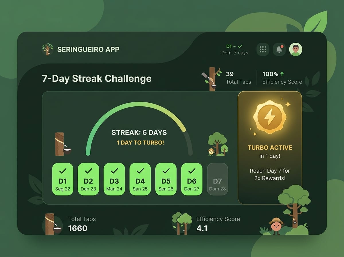 Réplica éditoriale d’un bloc défi 7 sur 7 et turbo dans Seringueiro