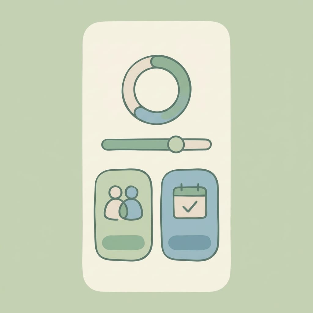 Réplica éditoriale du score de santé avec jauge, progression et indicateurs de couverture d’équipe et d’activité du jour dans Seringueiro