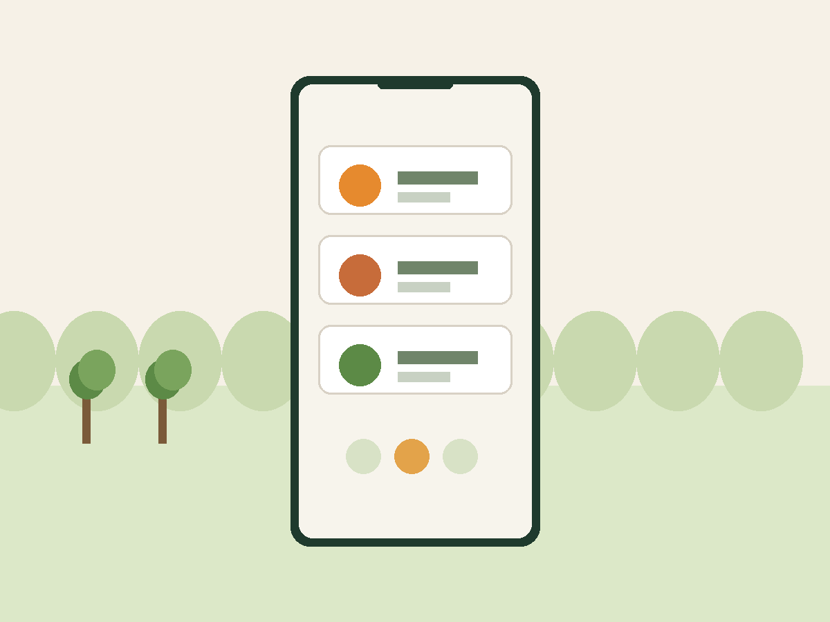 Choisir le type d’activité et la table dans l’app Seringueiro