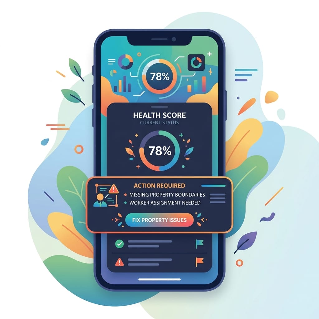 Réplica éditoriale de la ligne d’action prioritaire du score de santé pour corriger un point bloquant dans l’app Seringueiro