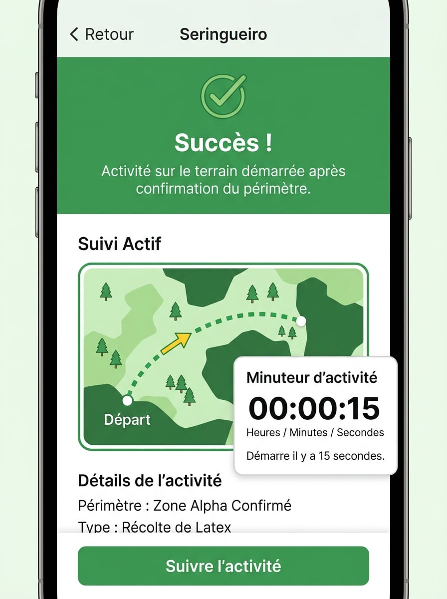 Réplica éditoriale de l’état d’activité démarrée dans Seringueiro
