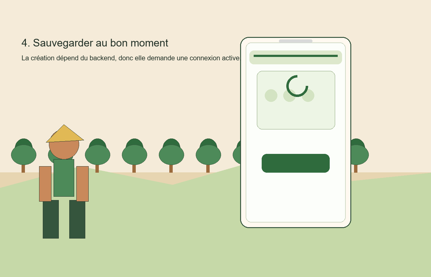 Sauvegarde d’une propriété et traitement backend dans l’app Seringueiro